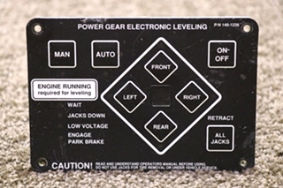 USED POWER GEAR 140-1226 ELECTRONIC LEVELING TOUCH PAD MOTORHOME PARTS FOR SALE