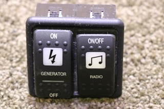 USED MOTORHOME GENERATOR ON/OFF & RADIO ON/OFF DASH SWITCHES FOR SALE