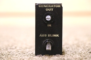 USED RV GENERATOR OUT/IN  & ABS BLINK SWITCH PANEL FOR SALE