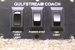 USED GULFSTREAM COACH  PORCH STEP / POWER STEP / OH LIGHT SWITCH PANEL MOTORHOME PARTS FOR SALE