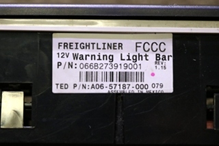 USED 12V FREIGHTLINER 066B273919001 WARNING LIGHT BAR MOTORHOME PARTS FOR SALE