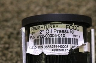 USED FREIGHTLINER W22-00005-010 OIL PRESSURE DASH GAUGE RV PARTS FOR SALE