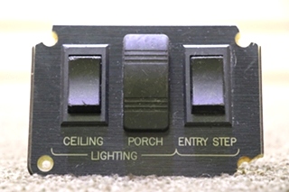 USED RV CEILING / PORCH / STEP SWITCH PANEL FOR SALE
