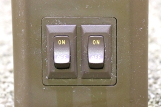 USED DOUBLE ON / OFF SWITCH PANEL RV/MOTORHOME PARTS FOR SALE