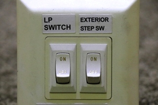 USED RV DOUBLE ON / OFF ROCKER SWITCH PANEL FOR SALE