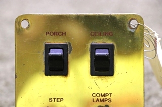 USED A98351-8 PORCH / CEILING / STEP / COMPT LAMPS SWITCH PANEL MOTORHOME PARTS FOR SALE