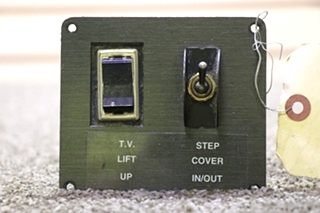 USED RV/MOTORHOME STEP COVER & T.V. LIFT SWITCH PANEL FOR SALE