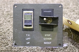 USED STEP COVER IN/OUT & T.V. LIFT UP SWITCH PANEL RV PARTS FOR SALE