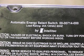 USED AUTOMATIC ENERGY SELECT SWITCH BY INTELLITEC 00-00714-000 RV/MOTORHOME PARTS FOR SALE