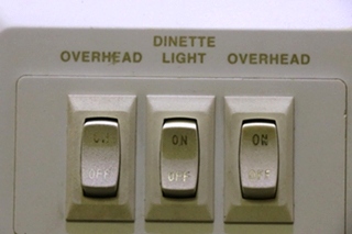 USED OVERHEAD / DINETTE LIGHT / OVERHEAD SWITCH PANEL MOTORHOME PARTS FOR SALE