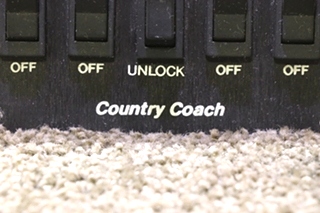 USED RV/MOTORHOME COUNTRY COACH PORCH/LIGHT/BAYS/LIGHT/STEP SWITCH PANEL FOR SALE