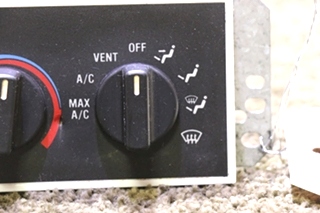 USED RV/MOTORHOME EVANS TEMPCON DASH AC SWITCH CONTROL PANEL FOR SALE