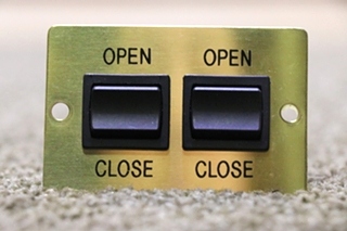 USED GOLD A9360 OPEN / CLOSE DOUBLE SWITCH PANEL MOTORHOME PARTS FOR SALE