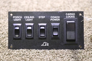 USED MOTORHOME BEAVER 5 SWITCH PANEL FOR SALE