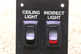 USED BEAVER CEILING LIGHT / INDIRECT LIGHT SWITCH PANEL RV PARTS FOR SALE