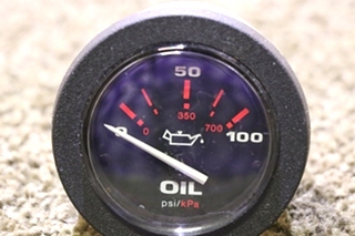 USED OIL PRESSURE 10181 DASH GAUGE RV/MOTORHOME PARTS FOR SALE