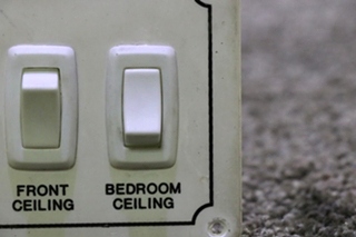 USED MOTORHOME FRONT CEILING / BEDROOM CEILING SWITCH PANEL FOR SALE