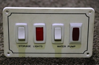 USED STORAGE LIGHTS / WATER PUMP SWITCH PANEL RV PARTS FOR SALE
