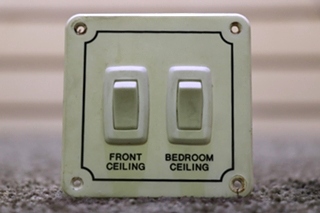 USED FRONT CEILING / BEDROOM CEILING SWITCH PANEL MOTORHOME PARTS FOR SALE