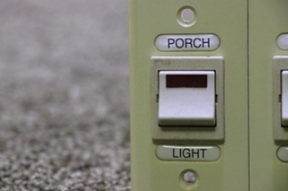 USED PORCH LIGHT / ENTRY STEP / LUGGAGE / LIGHT FOUR SWITCH PANEL RV PARTS FOR SALE