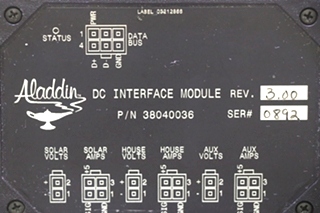 USED 38040036 ALADDIN DC INTERFACE MODULE RV/MOTORHOME PARTS FOR SALE