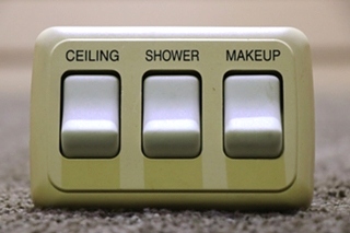 USED CEILING / SHOWER / MAKEUP SWITCH PANEL RV/MOTORHOME PARTS FOR SALE