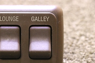 USED BROWN LOUNGE / GALLEY 2 SWITCH PANEL RV PARTS FOR SALE