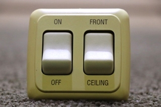 USED MOTORHOME ON/OFF / FRONT/CEILING 2 SWITCH PANEL FOR SALE