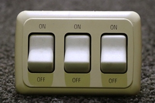 USED 3 ON/OFF SWITCH PANEL MOTORHOME PARTS FOR SALE