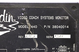 USED RV/MOTORHOME 38040014 ALADDIN VIDEO COACH SYSTEM MONITOR FOR SALE