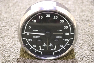 USED RV/MOTORHOME 3 IN 1 TACH / FRONT / REAR 8640-40014-19 DASH GAUGE FOR SALE