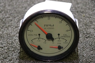 USED RV 3 IN 1 TACH / VOLTS / OIL 945863 DASH GAUGE FOR SALE