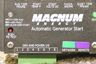 USED RV MAGNUM ENERGY AUTOMATIC GENERATOR START FOR SALE