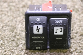 USED GENERATOR ON/OFF AND RADIO ON/OFF DASH SWITCHES RV PARTS FOR SALE