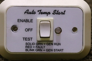USED RV/MOTORHOME A9159WH AUTO TEMP START SWITCH PANEL FOR SALE