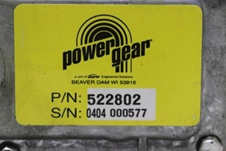USED RV/MOTORHOME POWER GEAR 522802 SLIDE OUT MOTOR FOR SALE