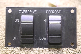 USED OVERDRIVE & DEFROST SWITCH PANEL MOTORHOME PARTS FOR SALE