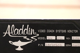 USED 38070302 ALADDIN VIDEO COACH SYSTEMS MONITOR RV PARTS FOR SALE