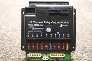 USED 00-00838-000 INTELLITEC 10 CHANNEL RELAY OUTPUT MODULE RV PARTS FOR SALE