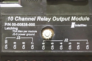 USED 00-00838-000 INTELLITEC 10 CHANNEL RELAY OUTPUT MODULE RV PARTS FOR SALE