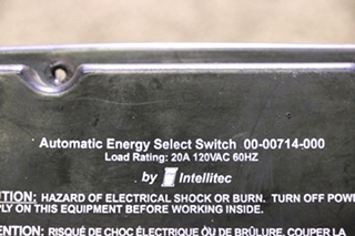 USED MOTORHOME 00-00714-000 INTELLITEC AUTOMATIC ENERGY SELECT SWITCH FOR SALE