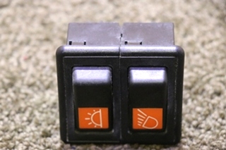 USED RV/MOTORHOME DOUBLE LIGHT ROCKER DASH SWITCH PANEL FOR SALE