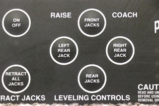 USED RV/MOTORHOME 500731 POWER GEAR LEVELING CONTROLS TOUCH PAD FOR SALE