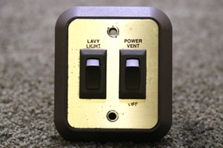 USED LAVY LIGHT & POWER VENT SWITCH PANEL RV PARTS FOR SALE