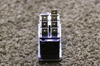 USED BLACK VDD1 ROCKER SWITCH WITH GREEN LIGHT BAR RV PARTS FOR SALE