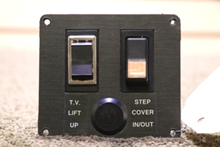 USED RV/MOTORHOME TV LIFT UP & STEP COVER SWITCH PANEL FOR SALE
