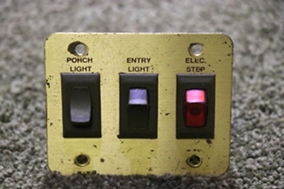 USED RV PORCH / ENTRY / STEP TRIPLE SWITCH PANEL FOR SALE