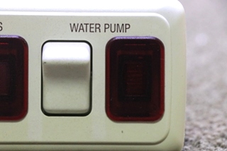 USED MOTORHOME STORAGE LIGHTS & WATER PUMP SWITCH PANEL FOR SALE