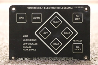 USED RV/MOTORHOME POWER GEAR ELECTRONIC LEVELING TOUCH PAD 140-1226 FOR SALE