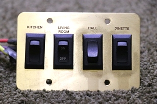 USED MOTORHOME KITCHEN / LIVING ROOM / HALL / DINETTE SWITCH PANEL FOR SALE